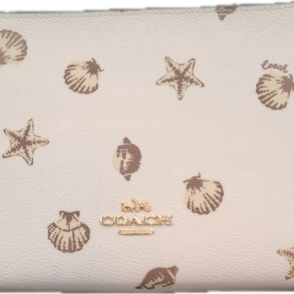 Coach crossbody style CBM42 cream & maple seashell clutch NWT - Picture 6 of 6